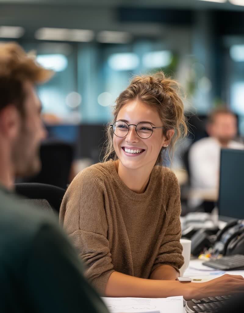 A Fortwise team member during a working session at a client office
