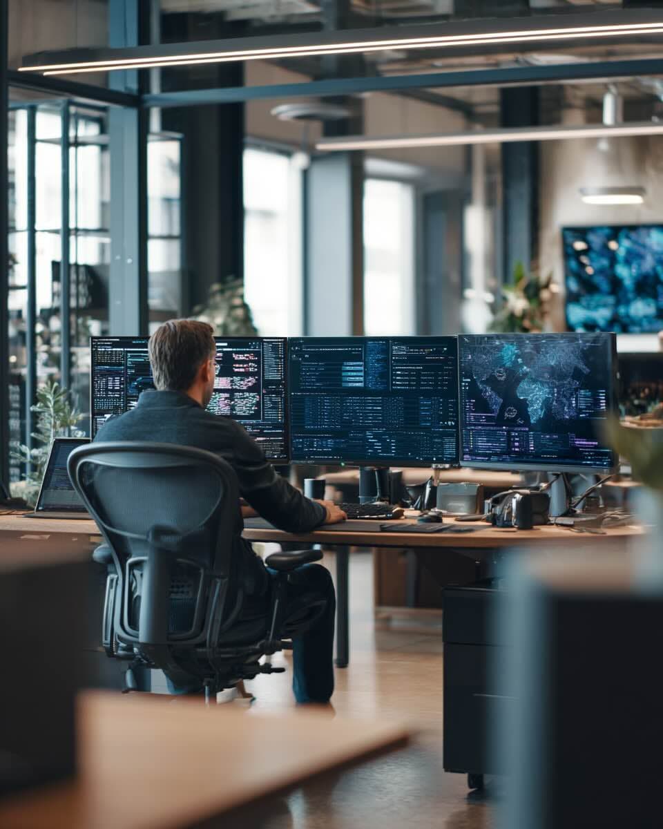 A security engineer overseeing distributed operations across facilities